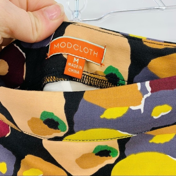 ModCloth Abstract Floral Multicolor Midi Skirt - Picture 6 of 9